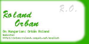 roland orban business card