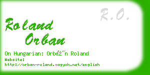 roland orban business card